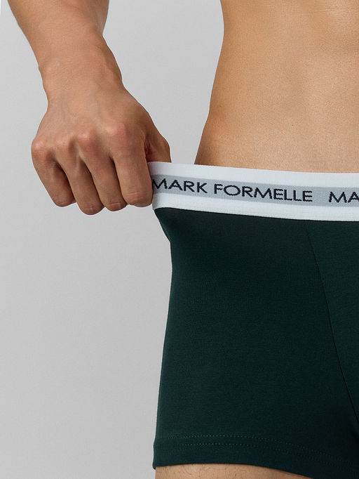 Цена за 2 штуки! Трусы боксеры мужские темно-зеленые - Mark formelle фото 4