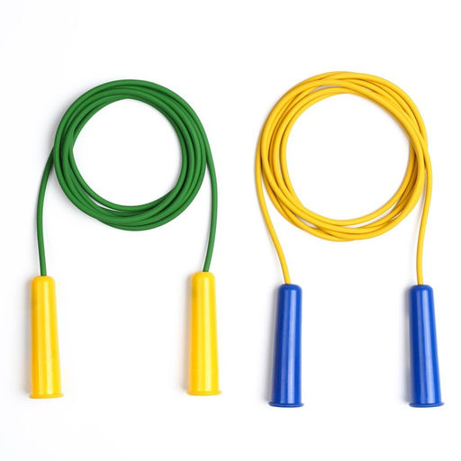 Цена за 10 шт. Скакалка детская, 2.5 м, регулируемая, серая