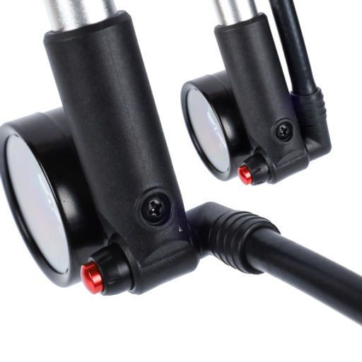 Велонасос для MTB вилок COMIRON PLUG, алюминиевый цилиндр, пластиковая ручка, Presta-Schrader, 20,7 бар (300 Psi). /уп 30 - Галеонтрейд фото 8