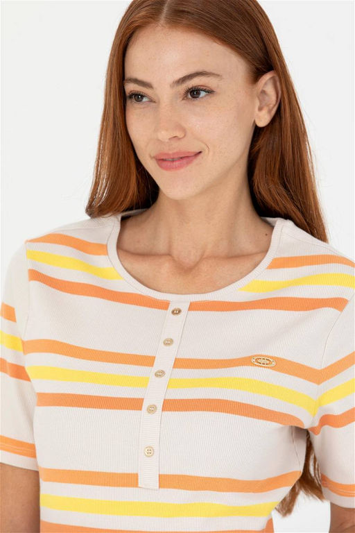 Женская футболка с круглым вырезом в виде плитки Неожиданная скидка в корзине - U.s. polo assn фото 2