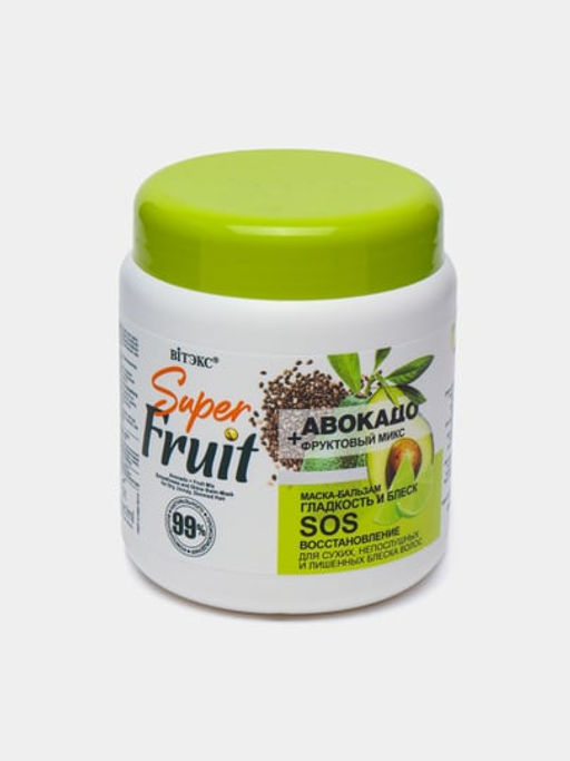 SuperFRUIT Авокадо+фруктовый микс Маска-бальзам д/волос Гладкость и Блеск SOS-восстановл., 450 мл