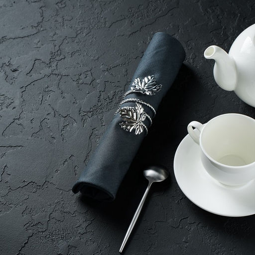 Кольцо для салфетки Лист, 104,5 см, цвет серебряный - Simaland фото 6