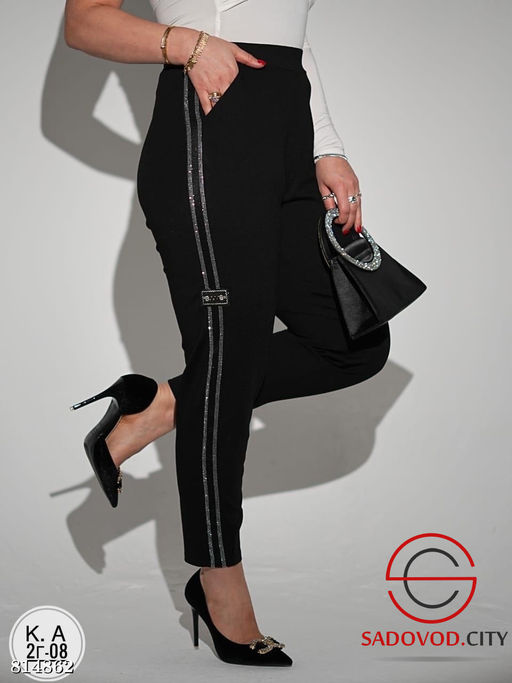 Брюки женские из плотного трикотажа