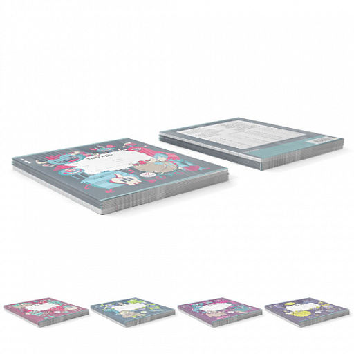 Цена за 10 шт. Тетрадь школьная ученическая ErichKrause Monsters, 12 листов, клетка (в плёнке по 10 шт.)_MIX-PACK  фото 9