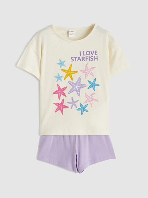 Y?ld?z K?z ?ocuk Penye Ti??rt ve ?ort