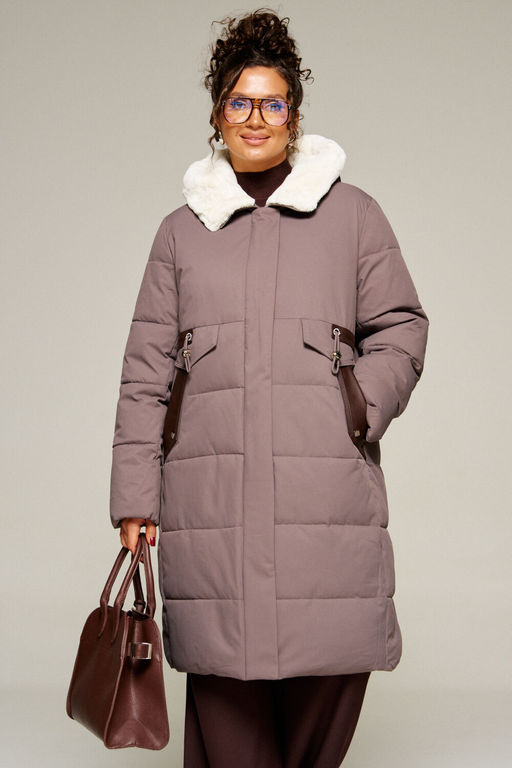 Пальто Beautiful Free 8019 дымчато-лиловый