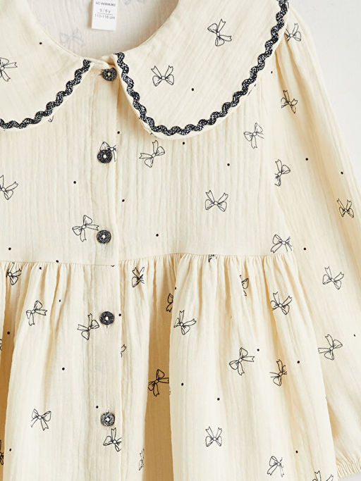 Bebe Yaka F?rf?rl? K?z ?ocuk Elbise