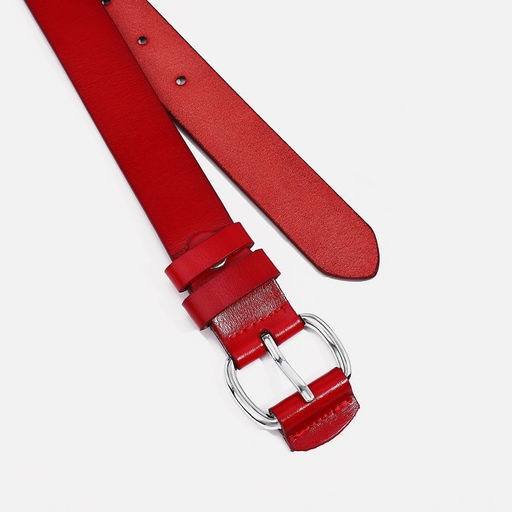 Ремень женский, ширина 3 см, пряжка со вставкой, цвет красный - Simaland фото 2