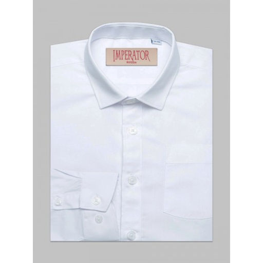 Рубашка школьная БЕЛАЯ, прямой крой, длинный рукав, тм - Царевич фото 30