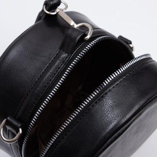 Кросс-боди, отдел на молнии, длинный ремень, цвет чёрный - Simaland фото 3