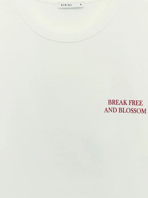 Футболка из хлопка с принтом / Zarina фото 11