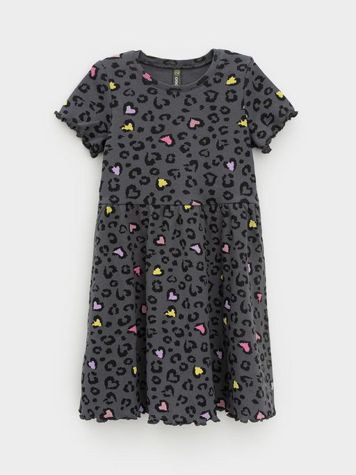 К 5793/серый,яр.леопардовые сердечки платье для дев