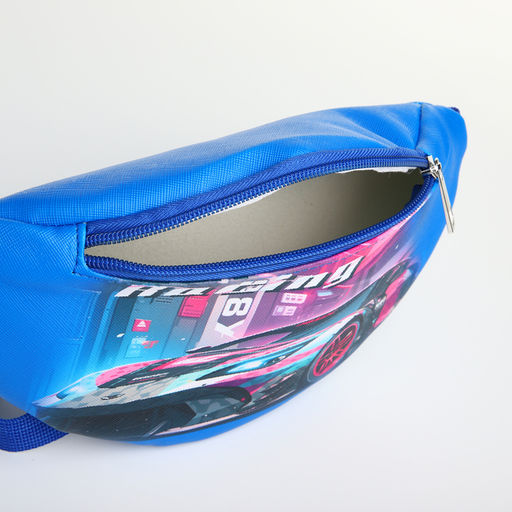 Сумка поясная детская на молнии, синяя