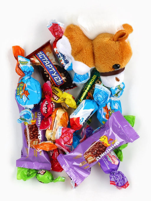 Сладкий детский новогодний подарок С новым годом, конфеты + мягкая игрушка, 250 г