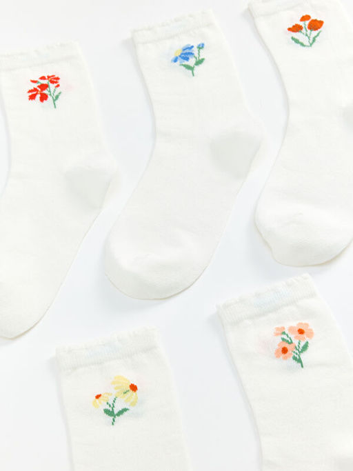 ?i?ekli Kad?n Soket ?orap 5li