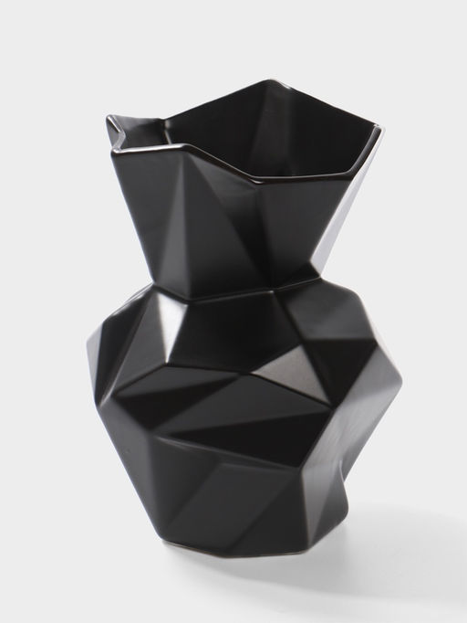 Ваза настольная керамика "Анхель" 20х12 см, чёрный