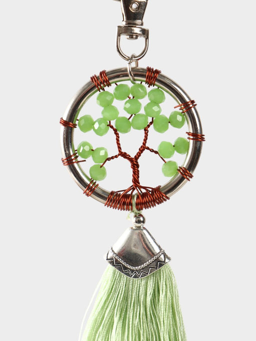 Брелок ловец снов «Древо жизни», 19 см, фисташковый