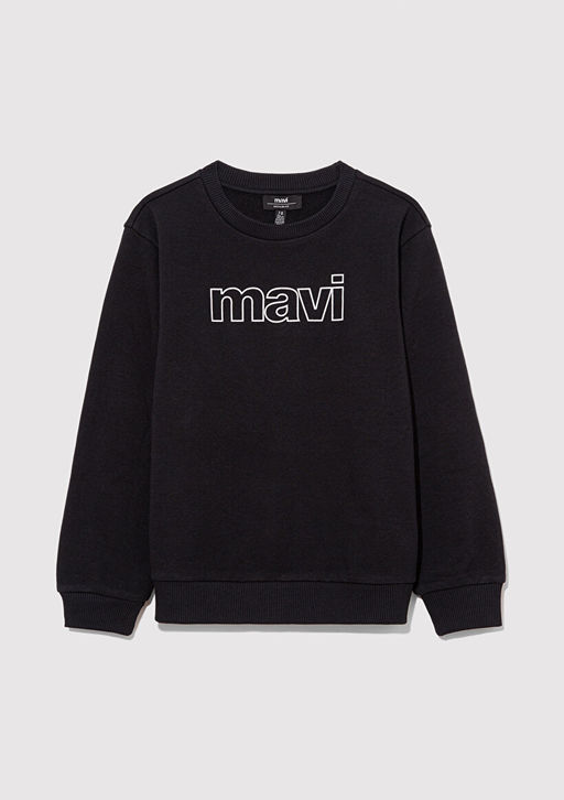 Mavi Logo Bask?l? Siyah Sweatshirt  фото 2