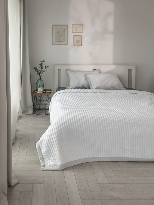 Покрывало 150x205 белый полиэстер - Denastia фото 5