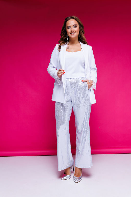 Жакет AURA 1085-164 белый  фото 6