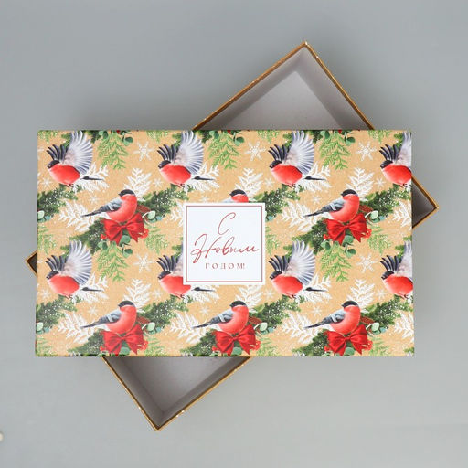 Набор новогодних подарочных коробок 15 в 1 С Новым годом!, 12?7?4 см - 46.5?30?17.5 см