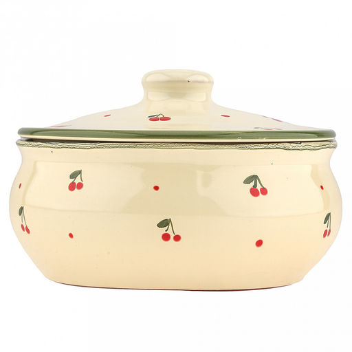 Бочонок (пельменница) керамический "Малый" 1,25л, д14см, h18,5см, "Кантри", с крышкой (Россия)