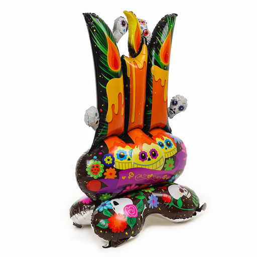 Воздушный шар фольгированный на Хэллоуин 46" «Свечи на подставке», под воздух