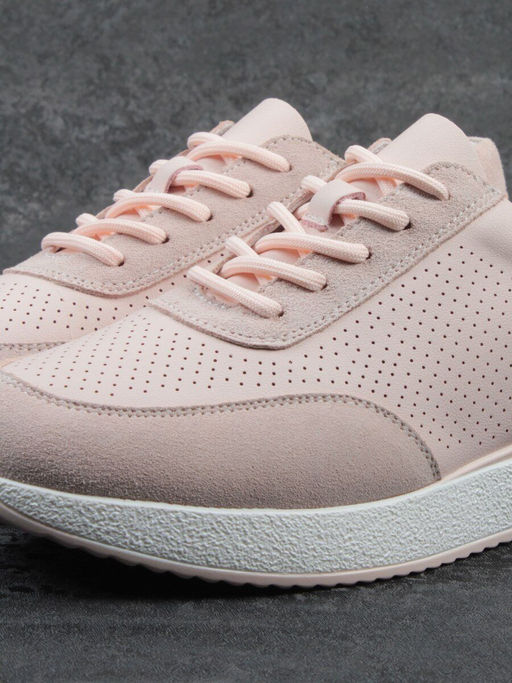 03-YH316-2 PINK Кроссовки женские (натуральная кожа)