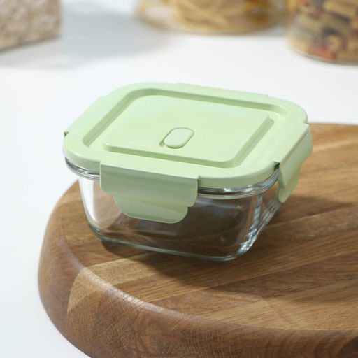 Контейнер Доляна Cook and Freeze, 300 мл, 12?6 см, с крышкой, жаропрочное стекло, МИКС