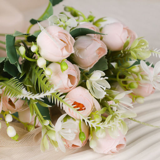 Цветок искусственный Букет роз 31 см / BR-31 /уп 1200/ (Бежевый) - Галеонтрейд фото 5