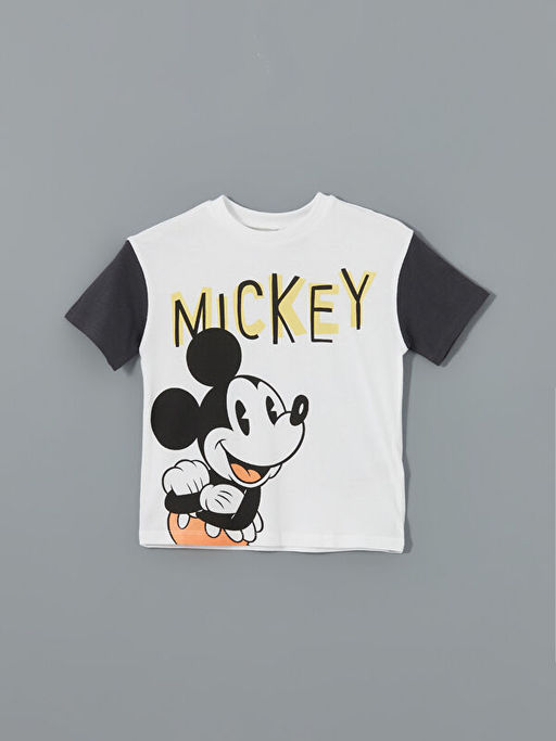 Mickey Mouse Bask?l? Erkek ?ocuk Ti??rt
