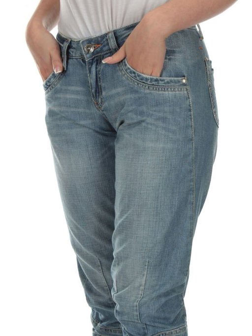 BF451-170+2-15 BLUE Бриджи женские (100% хлопок) - Fashion фото 4