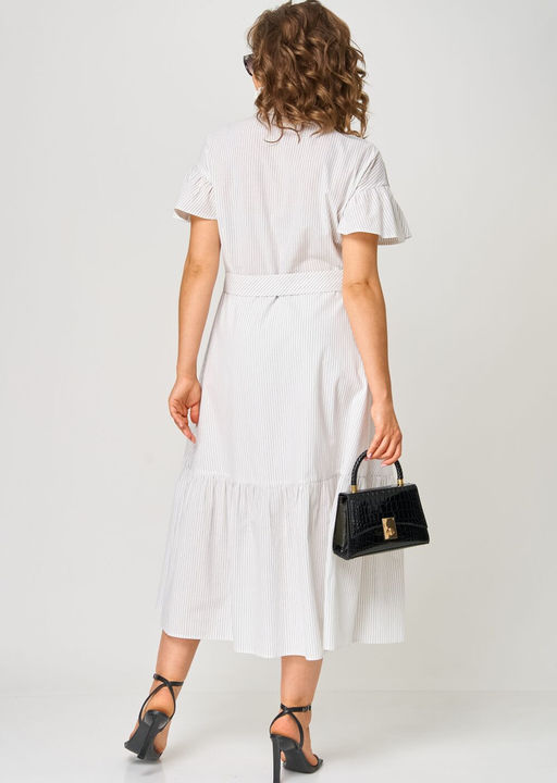 Платье EVA GRANT 7325О белый в полоску