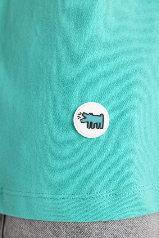 Футболка оверсайз с круглым вырезом и короткими рукавами Keith Haring - Defacto фото 6