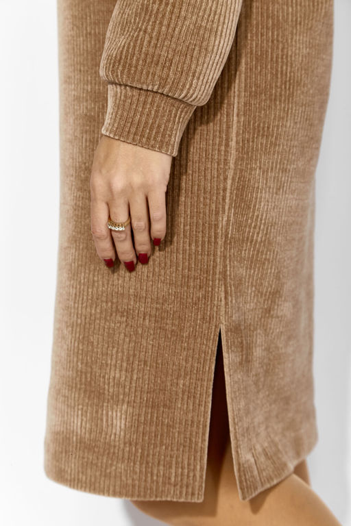 Платье ТАиЕР 1410 полоска, бежевый фото 3