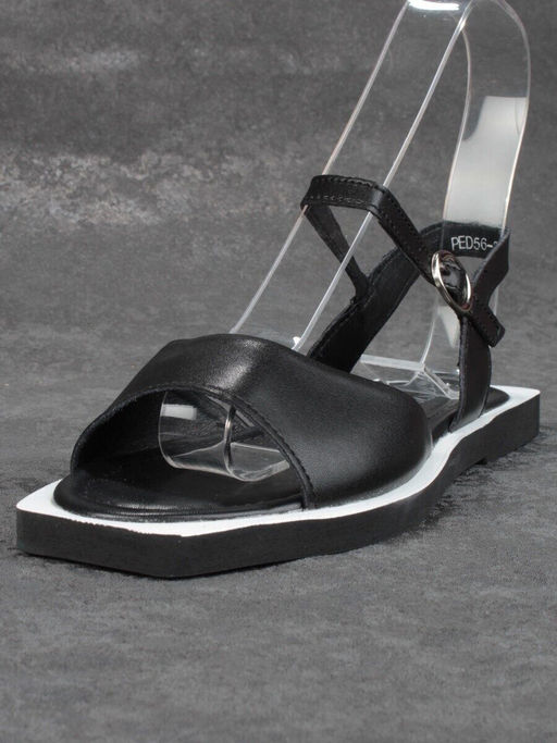 08-PED56-2 BLACK Босоножки женские (натуральная кожа)