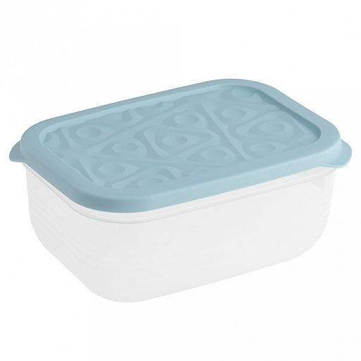 Контейнер для продуктов пластмассовый "Flexo" 1,9л, 21х15х9см, голубой, подходит для СВЧ (Россия)