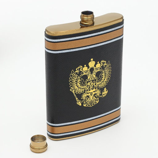 Подарочный набор 6 в 1 Герб: фляжка 270 мл, 4 стопки по 40 мл, воронка - Simaland фото 3
