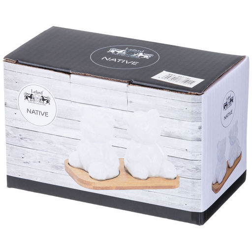 НАБОР ДЛЯ СПЕЦИЙ LEFARD NATIVE 2 ПР. В ФОРМЕ МЕДВЕЖАТ НА ДЕРЕВ. ПОДСТАВКЕ  фото 2