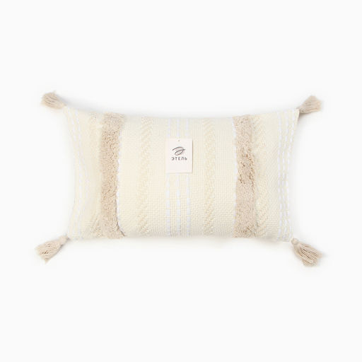 Наволочка декоративная Этель бохо Line 30х50 см, цвет бежевый, хлопок  фото 4