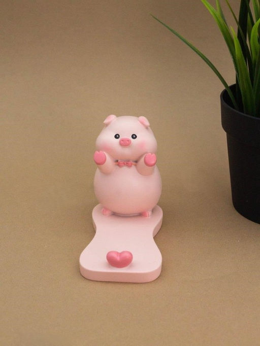 Подставка под телефон/планшет Pig bow tie, pink (9 см)