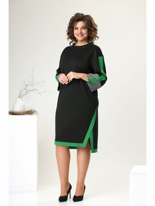 Платье Romanovich Style 1-2465 черный/зеленый фото 2