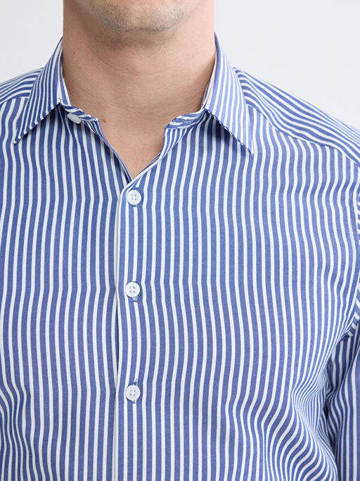 Slim Fit ?izgili Erkek G?mlek