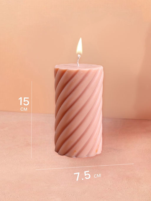 Свеча "Столб" 7,5х7,5х15 см, соевый воск, микс