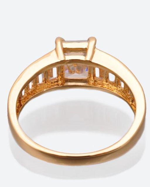 Diamantaire. Кольцо со вставками из кубических цирконов различной формы и размера,19