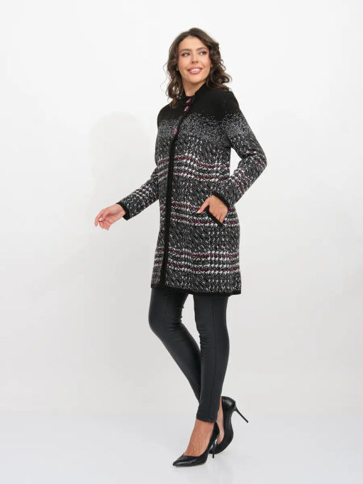 ЗЛАТА Кардиган В 1742 ст/черный-фуксия