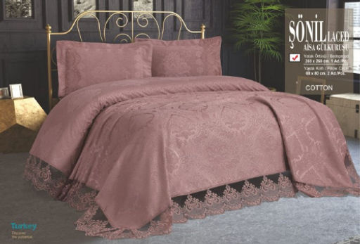 Покрывало EFOR с наволочками VENDY (240*260) сухая роза (gul kurusu)