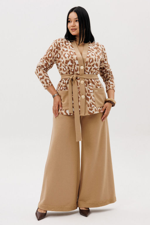 Костюм Anastasia 1292 бежевый (анималистический принт) фото 9