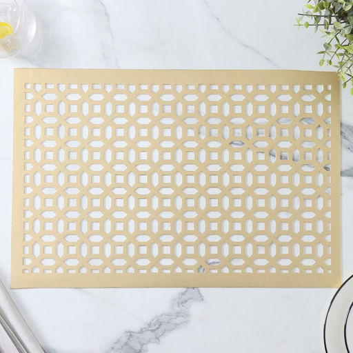 Цена за 12 шт. Салфетка сервировочная на стол Грани, 4530 см, цвет золотой - Simaland фото 4