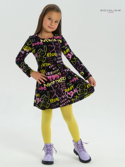 Платье Эля неоновые мишки - Sovalina фото 8